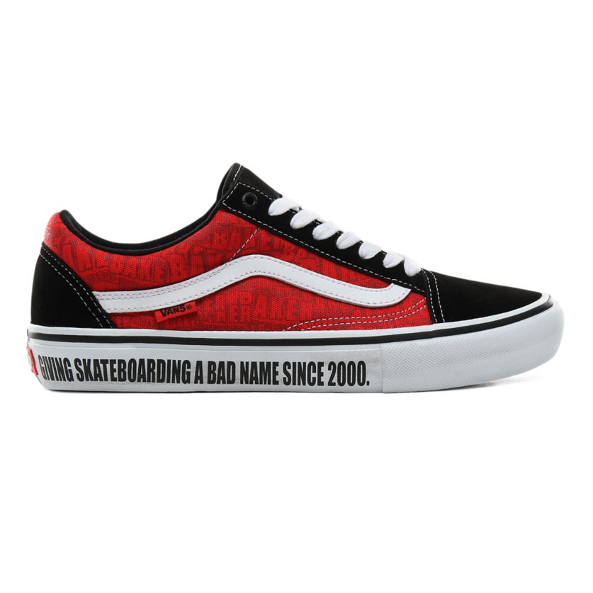 vans black white and red